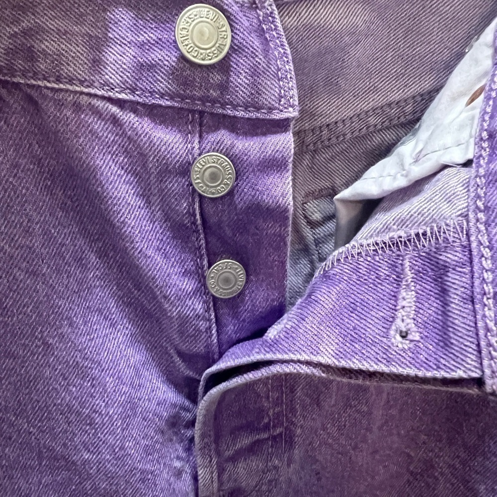 Levi’s fresh 501® ORIGINAL CROPPED WOMEN"S JEANS purple Sz 29 X 26 - Picture 6 of 14